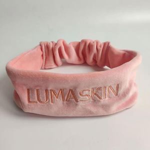 Diadema de Lujo de Algodón y Terciopelo para Spa, para Mujer, para Lavar la Cara, Cuidado Facial, Diadema con Logotipo Personalizado, Novedades, Venta al por Mayor - Product Image 1