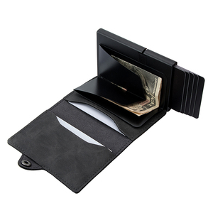 Casekey Men Slim Minimalist Bifold Business Credit Card <b>Wallet</b> RFID Blocking PU Vintage Leather Pop up Smart <b>Wallet</b> Card <b>Holder</b> - Product Image 5
