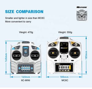Transmisor de Control Remoto <span class=keywords><strong>Microzone</strong></span> <span class=keywords><strong>MC6C</strong></span> 2.4G 6CH 6C-MINI para Avión RC SU27, Dron, Helicóptero Multirrotor, Coche, Barco - Product Image 2