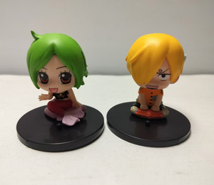 Ensemble de figurines d'action en gros, 8 pièces, figurines d'anime mignonnes, <span class=keywords><strong>Luffy</strong></span>, <span class=keywords><strong>Ace</strong></span>, <span class=keywords><strong>Sabo</strong></span>, Zoro, figurines d'action d'anime, modèle de jouet - Product Image 2