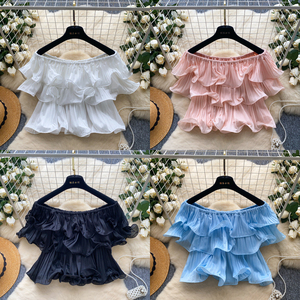 Nuova Camicetta Estiva 2026 da Donna in Chiffon Stile Coreano con Motivo Floreale, a Maniche Corte, Tessuta, Traspirante, Semplice, Casual, di Tendenza, un Successo! - Product Image 5