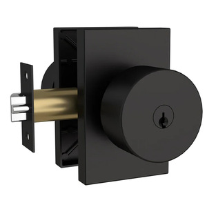Kosin Moderner Rechteckiger Schwerlast-Türgriff mit Schloss, Schwarze Innentürknäufe mit Privatsphärenfunktion - Product Image 2