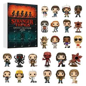 Nuevo y Más Vendido: Set de 24 Piezas de Stranger Things 2026, Calendario de Adviento con Caja Sorpresa, Figuras de Acrílico de Dibujos Animados a Escala 1/12, Adornos para Mochila - Product Image 1