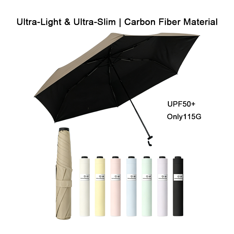 Carbon fiber ultralight 6-rib 127g - light brown