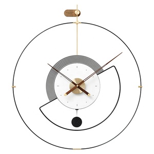 Emidoog-Reloj de pared creativo sin tic-tac, decoración del hogar, tablero ecológico y de Metal, minimalista, moderno, 3D, decoración artística de lujo - Product Image 1