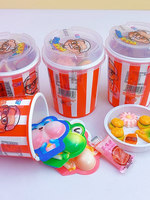 Permen Gummy Bentuk Makanan Cepat Saji Campuran Rasa Buah, Mainan Ember Kustomisasi Pabrik, Camilan Anak, Hadiah Pesta, Grosir
