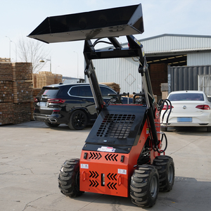 Бесплатная доставка! Дизельный мини-погрузчик с бортовым поворотом, компактный, с ковшом, сиденьем, для дома и сада, на колесном ходу. - Product Image 6