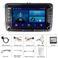 Autoradio Android Double Din 7 "Autoradio WIFI GPS USB pour VW/Skoda/Seat/Octavia/Golf 5/6/Touran/Passat B6/B7/Jetta