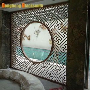 Schermi di separazione in metallo personalizzati professionali in acciaio inox pannello tagliato al <span class=keywords><strong>Laser</strong></span> per la partizione Hall Hall del ristorante - Product Image 5