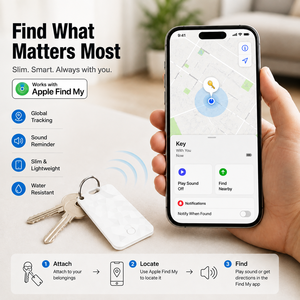 Localizzatore GPS Wireless da 1.8mm con Ricarica Senza Fili, Certificato MFi, Compatibile con <span class=keywords><strong>Google</strong></span> Find Hub e Apple Find My, Antifurto, Impermeabile, per Android - Product Image 2