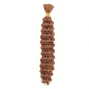 Deep Wave High Temperature Fiber Synthetic Hair <b>Extensions</b> for Braiding Boho Style Bulk Deep Curl - Product Image 6
