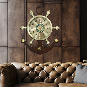 Wall Clock Boat Shape Metal 3D Design Battery Powered For Living Room Bedroom - Product Image 2