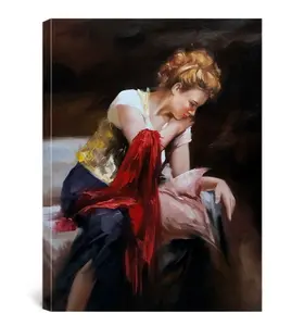 最佳形象彩绘女士形象艺术油画在画布上出售