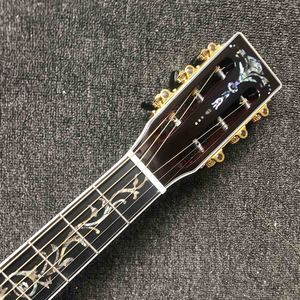 Guitarra acústica de madera de caoba <span class=keywords><strong>AA</strong></span>, cuerpo <span class=keywords><strong>OO</strong></span> personalizado, 39 pulgadas, cuello, una unidad - Product Image 3