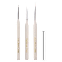 Pinceau à ongles en nylon de qualité supérieure, manche acrylique irisé, capuchon métallique, ensemble de pinceaux pour nail art, outil de peinture de précision pour manucure en salon