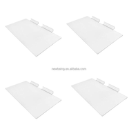 Mur à lattes personnalisé 12 ''X 6'' plat en styrène transparent étagère à chaussures présentoir mural à lamelles en acrylique