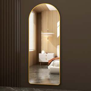 Espejo de piso de cuerpo completo de estilo francés moderno, tienda sencilla para el hogar, ropa Cyber Popular para niñas, accesorio de espejo para vestir en casa - Product Image 2