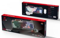 Clavier de jeu filaire coloré à 104 touches avec ensemble de souris optique sensation mécanique multifonction pour ordinateurs de bureau PC