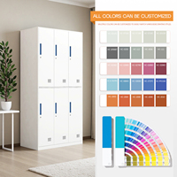 Armoire de rangement métallique robuste avec serrure à clé pour les vêtements de travail des employés dans les usines, les écoles, les gymnases et les vestiaires des bureaux