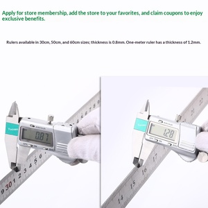 Tuosen Stahllineal 30 cm Stahlmaßband 1 m Metalllineal Zeichenwerkzeug Doppelseitiges Edelstahl-Lineal Hergestellt in China - Product Image 4