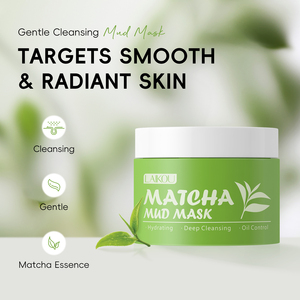 Masque de boue à l'extrait de matcha LAIKOU pour femmes, soin de la peau en marque privée pour le visage et le nez, produit de beauté pour la réparation de la peau et l'élimination de l'acné - Product Image 2