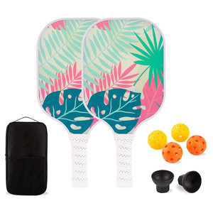 Raquettes de pickleball en fibre de verre 13,4 mm antidérapantes, ensemble de sport d'extérieur avec sac de transport et balles pour le divertissement - Product Image 3