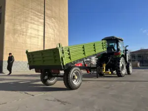 Mini remorque multifonctionnelle de 3 tonnes à essieu unique pour tracteur agricole et remorque