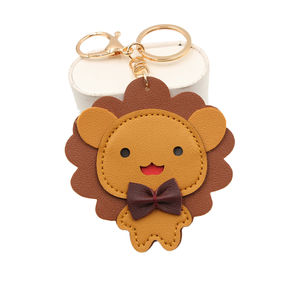 Personalized Bear Lion Leather Light <b>Keychain</b> High Quality Sun Man Male Car Pendant Wholesale - Product Image 1