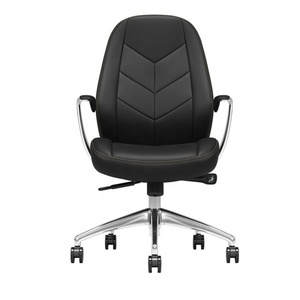 Nouvelle Arrivée <span class=keywords><strong>Chaise</strong></span> <span class=keywords><strong>de</strong></span> <span class=keywords><strong>Bureau</strong></span> <span class=keywords><strong>de</strong></span> Direction Noire en Cuir à Dossier Haut avec Appuie-tête en Maille Respirante - Product Image 5