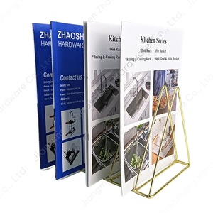 Desktop Magazine Rack 9 Grids Durable Iron Bookshelf Storage <b>Organizer</b> Office <b>File</b> Holder - Product Image 4
