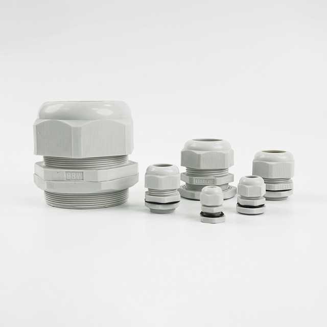Cable Glands PG5 PG7 PG29 M12 M20 M28 M32 M48 M75 M80 25mm 100mm 105mm M20*1.5 IP68 Waterproof Nylon Cable Gland with Locknut