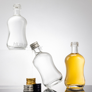 Verre clair de haute qualité, personnalisé, en gros, 50 ml, mini bouteille avec bouchon à vis, personnalisable pour whisky, tequila, rhum, vodka - Product Image 4
