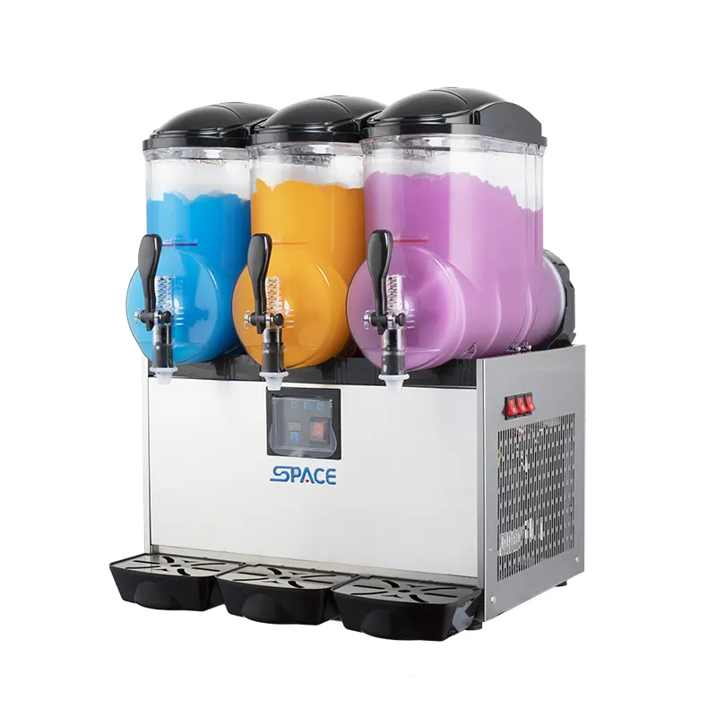 Máquina de granita slush para bebidas, grande capacidade, 3 tigelas, máquina de granita congelada