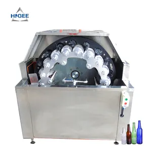 Higee-cepillo de botella de vidrio semiautomático, máquina de lavado de etiquetas, con separador de etiquetas