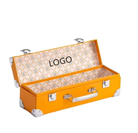 Valise carrée portable haut de gamme en carton, étanche, fabriquée en Chine, avec poignée et doublure en éponge pour l'emballage de bijoux