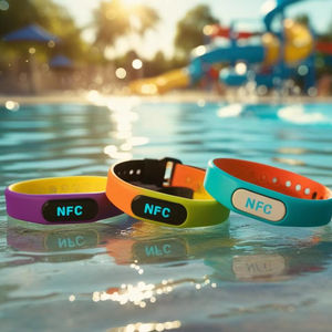 Bracciale Nfc programmabile braccialetto personalizzato da indossare Nfc Chip regolabile Nfc215 bracciale Nfc Silicone Qr braccialetto Qr - Product Image 3