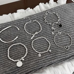 S925 Sterling Silver <b>Beaded</b> <b>Bracelet</b> For Women Heart Shape Everyday Wear Jewelry 520 Gift Fine <b>Beaded</b> <b>Bracelets</b> - Product Image 1
