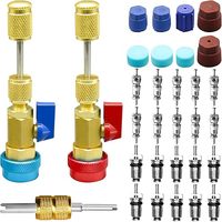 Outil de démontage pneumatique en laiton à double bobine de 1/4 pouce, 5/16 pouce, 20 microns pour climatiseurs R32/R410A/R22/R12