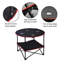 Table de camping portable à 2 niveaux en gros, table de pique-nique pliable pour la randonnée en plein air avec sac de transport