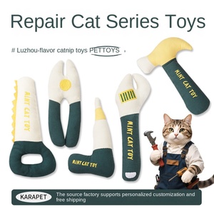 ของเล่นแมวแบรนด์ Juicepet ผลิตจากผ้าฝ้ายเป็นมิตรต่อสิ่งแวดล้อม ลายการ์ตูนแมว ช่วยบรรเทาอาการไม่สบายด้วยกลิ่นเปปเปอร์มินต์  ไม้ล่อแมว ช่วยขัดฟัน ทนทานต่อการกัด - Product Image 2