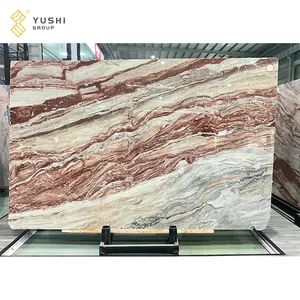 Yushi Group marble New Arrival Italy Monica Red Marble slabs used for floors, walls, countertops, bathtubs, sinks