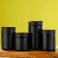 Pot en verre noir mat ou blanc de 60 ml, 90 ml, 120 ml, 150 ml, 180 ml avec bouchon à vis pour emballage de crème corporelle de luxe