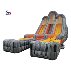 <span class=keywords><strong>Location</strong></span> en été de glissades commerciales à double ligne Châteaux de saut à bas prix Toboggan gonflable Vente en usine - Product Image 1