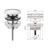 Siphon de lavabo escamotable en laiton chromé, design moderne, installation facile, pour salle de bain, garantie 5 ans
