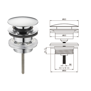 Siphon de lavabo escamotable en laiton chromé, design moderne, installation facile, pour salle de bain, garantie 5 ans - Product Image 5