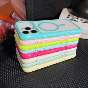 เคสโทรศัพท์มือถือแม่เหล็กใสสีนีออนสดใสสำหรับ iPhone 18 17 16 15 14 Pro Max กรอบกล้องใส ฝาหลังอะคริลิก รุ่นใหม่ - Product Image 6