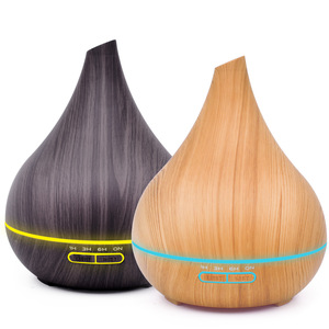 Diffuseur d'arômes à effet bois 0,5L avec lumière LED et télécommande, humidificateur pour usage domestique et commercial - Product Image 2