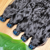 Cheveux humains vietnamiens naturels non traités de qualité supérieure, grade 15A, mèches de cheveux naturelles ondulées