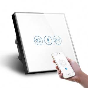Interrupteur de rideau électrique mural tactile pour système de maison intelligente et gradateur de contrôle à domicile Wifi Alexa et google - Product Image 1