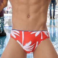 Slip de bain triangle personnalisé pour homme, imprimé numérique, en Spandex/Polyester respirant, tissu 200g, découpe automatisée, 1 pièce